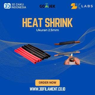 ZKLabs Pembungkus Kabel Selongsong Bakar Heat Shrink Tubing 2,5 mm